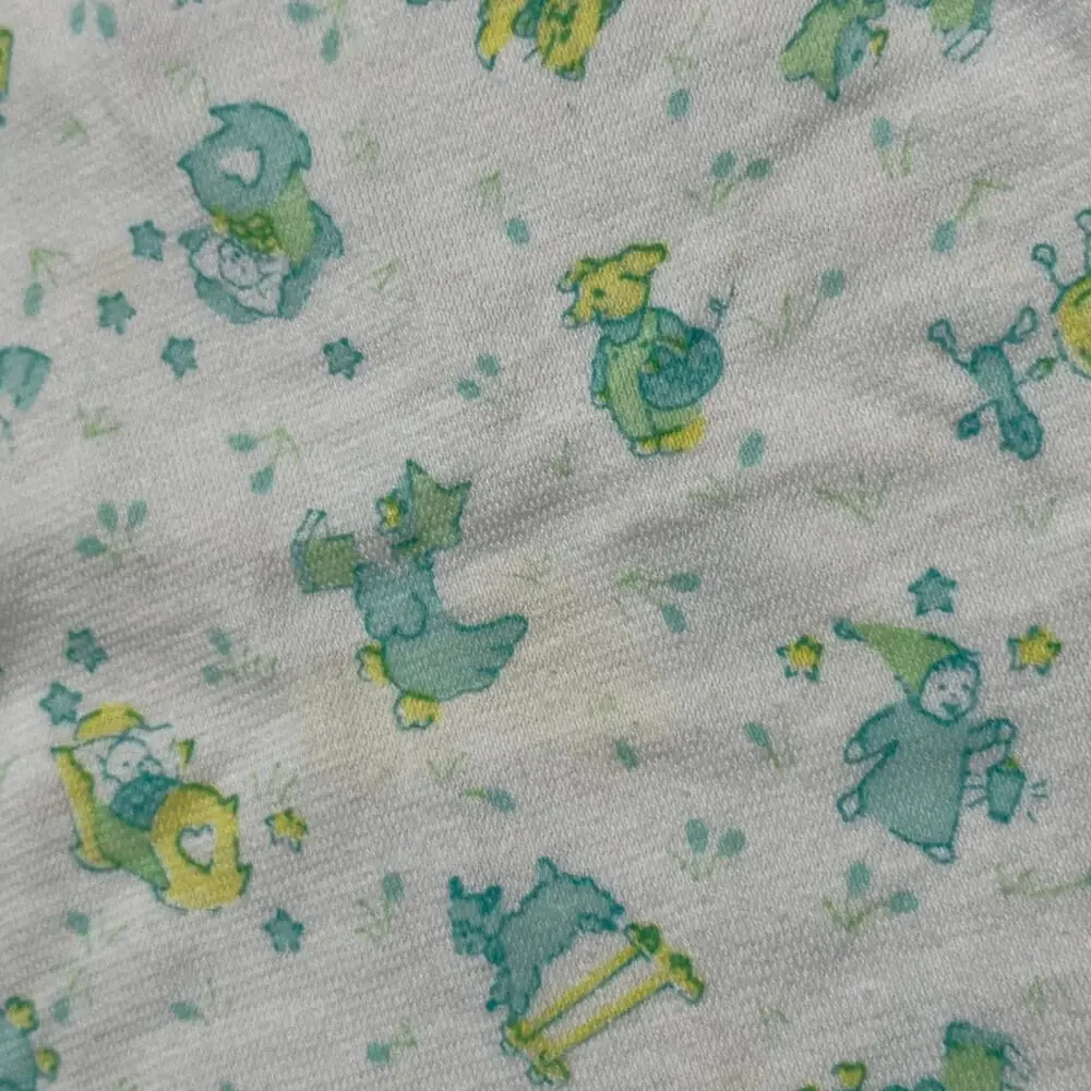 Vintage Carter's 100% Cotton Nursery Rhymes Baby Receiving Newborn Blanket Lovey